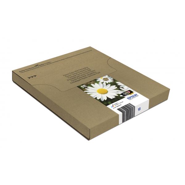 Epson Daisy Multipack Margherita 4 colori Inchiostri Claria Home 18 in confezione EasyMail Packaging (EPSON T1806 MULTIPACK EASY ML 4 COLOUR CLARIA EASYMAIL)Epson8715946638850C13T18064511
