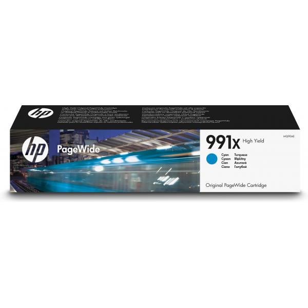 HP Cartuccia originale ciano ad alta capacità 991X PageWide (OEM HP M0J90AE 991X Ink cart cyan 16K for HP PageWide 77740 77750 Pro MFP 772)HpM0J90AE