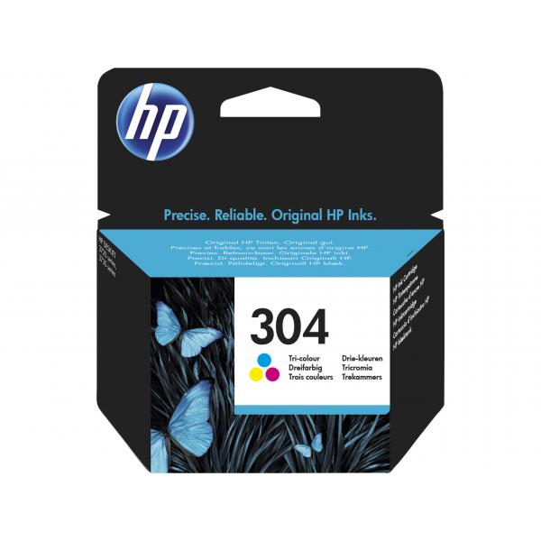 HP Cartuccia inchiostro originale tricromia 304 (HP 304 TRI-COLOR ORIGINAL INK - EN/PL/HU/CZ/SL CARTRIDGE)HpN9K05AE#BA3