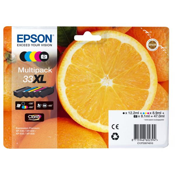 Epson Oranges Multipack 5-colours 33XL Claria Premium Ink (5-COLOURS 33XL CLARIA PREMIUM INK)EpsonC13T33574011