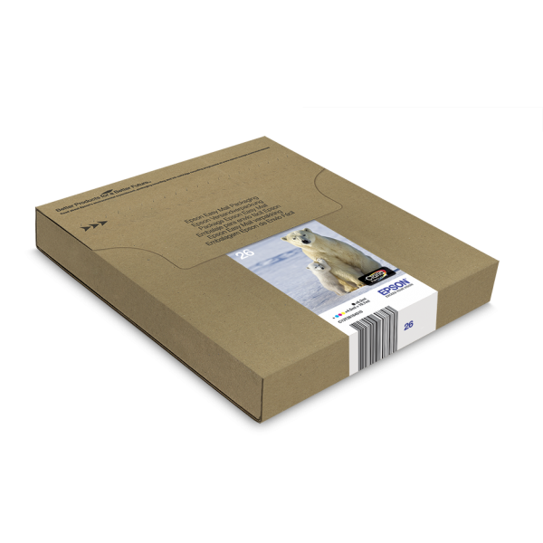 Epson Polar bear Multipack 4 colori EasyMail Claria Premium Orso bianco 26 (EPSON 26 POLAR BEAR MULTIPACK EASYMAIL)Epson8715946638867C13T26164511