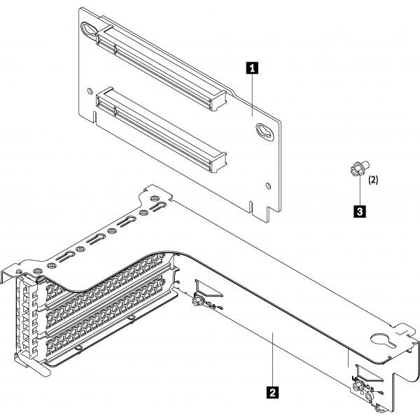 Lenovo ThinkSystem SR550/SR590/SR650 x16/x8 PCIe FH Riser 1 Kit Kit di montaggio (DCG TS x16/x8 PCIe Riser - **New Retail** - Warranty: 12M)Lenovo7XH7A02678