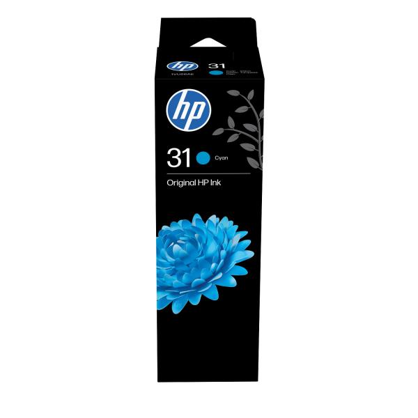 HP Flacone di inchiostro ciano originale 31 da 70 ml (HP 31 CYAN ORIGINAL INK BOTTLE - )Hp01916283494871VU26AE