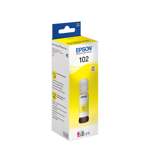 Epson 102 EcoTank Yellow ink bottle (EPSON 102 YELLOW INK BOTTLE ECOTANK)EpsonC13T03R440