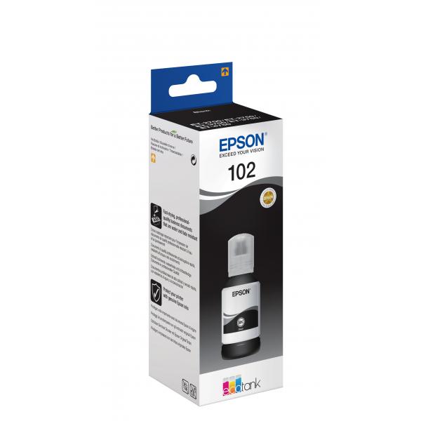 Epson 102 EcoTank Pigment Black ink bottle (EPSON 102 BLACK INK BOTTLE ECOTANK)EpsonC13T03R140