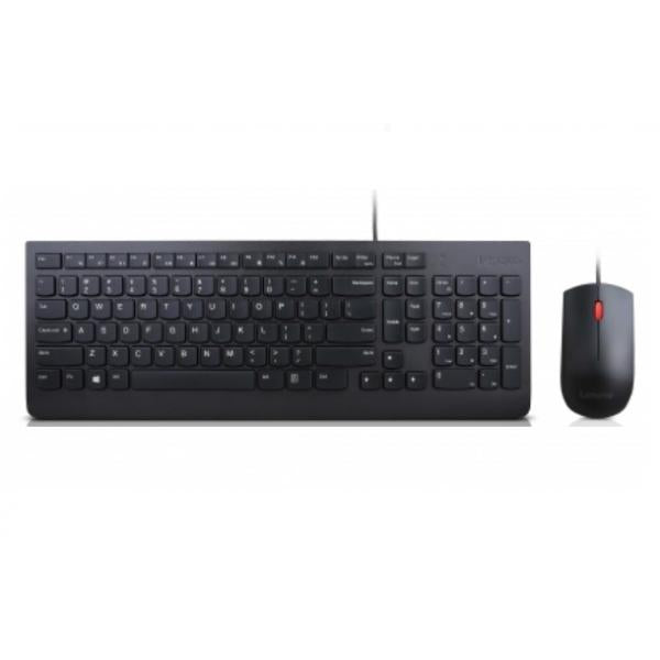 Lenovo 4X30L79915 tastiera Mouse incluso Universale USB QWERTY Spagnolo Nero (Lenovo Essential Wired Keyb. and Mouse Combo -ES. KEYBOARD: Spain. WARRANTY: 1YR CCR)Lenovo4X30L79915
