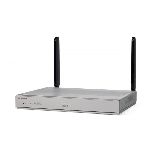 Cisco C1117 router wireless Gigabit Ethernet Grigio (Cisco Integrated Services Router 1117 - Router - modem DSL switch a 4 porte - 1GbE - Porte WAN: 2)CiscoC1117-4PLTEEA