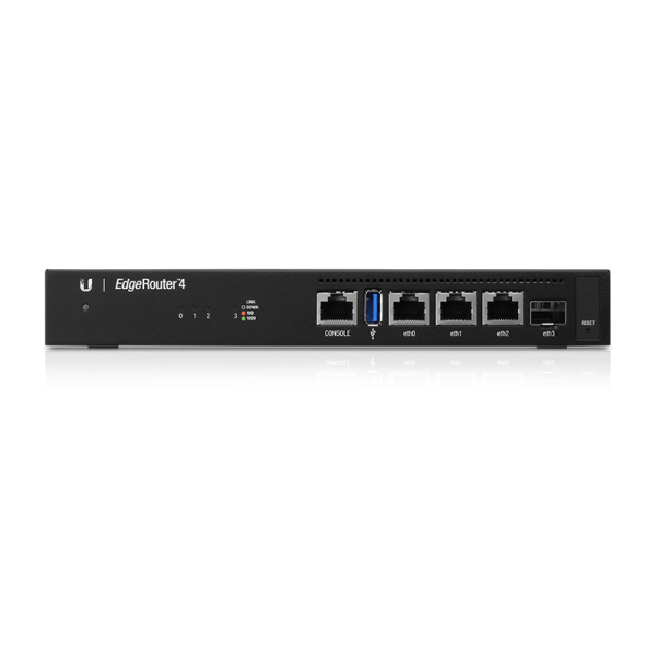 Ubiquiti EdgeRouter 4 router cablato Gigabit Ethernet Nero (Edgerouter 4-port - EdgeRouter 4, Ethernet WAN, - Gigabit Ethernet, Black - Warranty: 24M)UbiquitiER-4