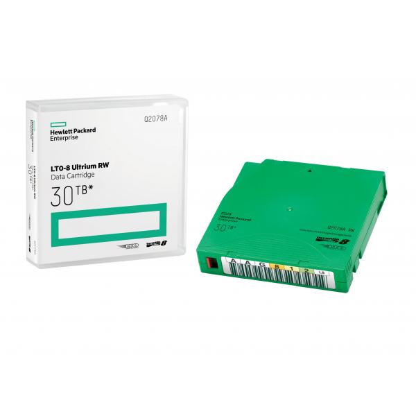 HPE LTO-8 Ultrium 30TB RW Non Custom Labeled Library Pack 20 Data Cartridges with Cases (HPE Non Custom Labeled Library Pack -)HpeQ2078AN