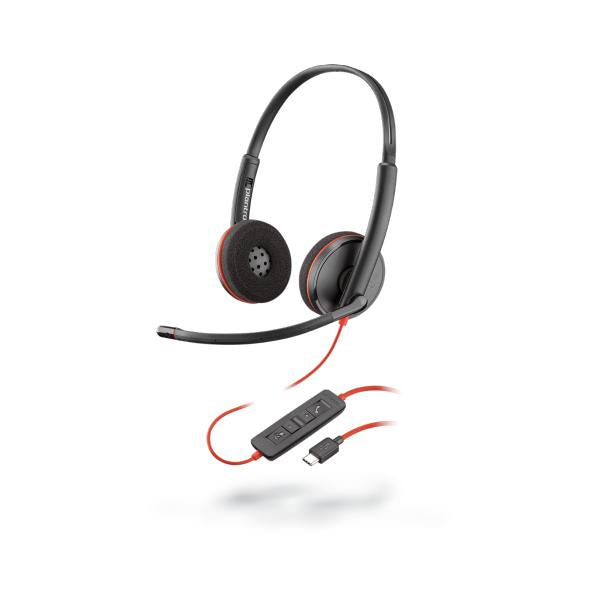 POLY Blackwire 3225 Auricolare Cablato A Padiglione Ufficio USB tipo A Nero, Rosso (PLX BLACKWIRE C3225 USB A - re 3225, Headset, Head-band, - Office/Call center, Black,Red, Binaural, In-line control unit - Warranty: 24M)Hp Poly0017229162785209747-22