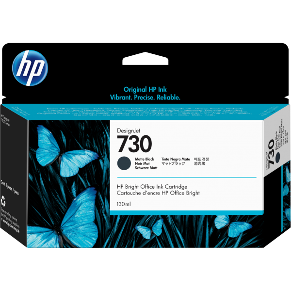 HP Cartuccia di inchiostro nero opaco DesignJet 730 da 130 ml (Tinte HP 730 / P2V65A Matte Black)HpP2V65A