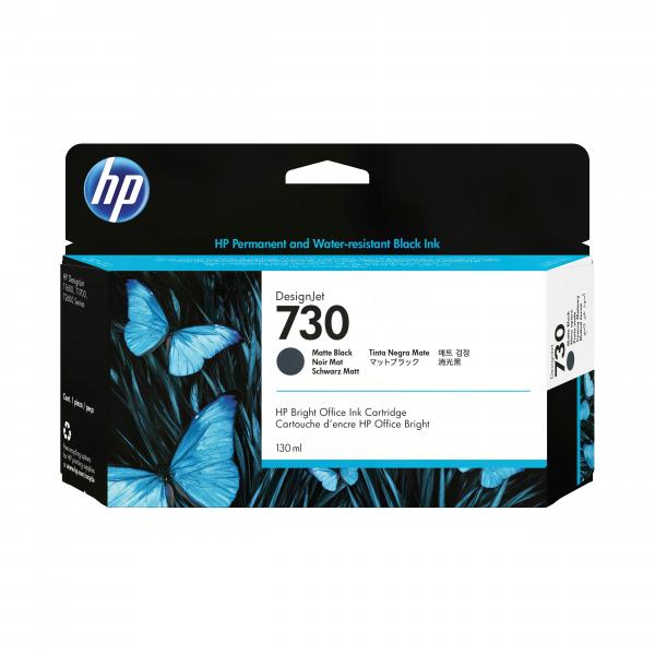 HP Cartuccia di inchiostro nero opaco DesignJet 730 da 130 ml (HP 730 - 130 ml - nero opaco - originale - DesignJet - cartuccia d'inchiostro - per DesignJet SD Pro MFP, T1600, T1600dr, T1700, T1700dr, T1708, T1708dr, T2600, T2600dr)HpP2V65A