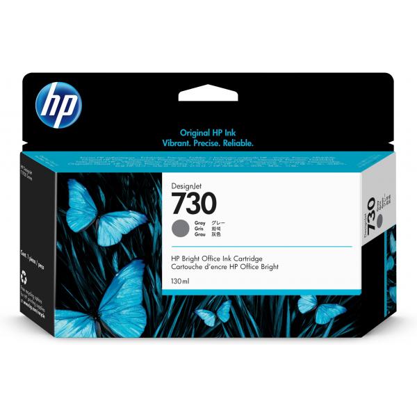 HP Cartuccia di inchiostro grigio DesignJet 730 da 130 ml (HP 730 - 130 ml - grigio - originale - DesignJet - cartuccia d'inchiostro - per DesignJet SD Pro MFP, T1600, T1600dr, T1700, T1700dr, T1708, T1708dr, T2600, T2600dr)HpP2V66A
