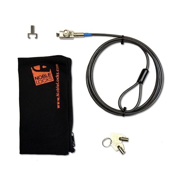 DELL 1DJXC cavo di sicurezza Nero, Argento 1,82 m (Noble Combact Wedge Lock TZ04T - 1DJXC, Key, Black - Warranty: 12M)Dell1DJXC