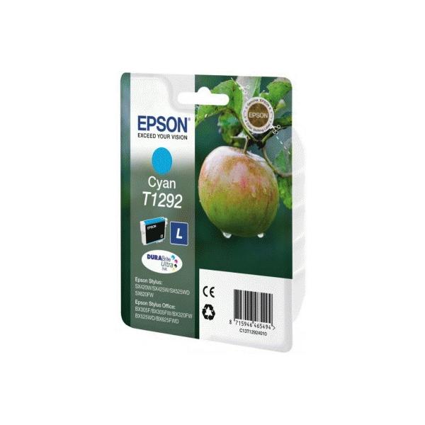 Epson Apple Cartuccia di inchiostro Cyan T1292 DURABrite Ultra Ink (OEM Epson T1292 High Capacity Cyan Ink Cartridge C13T12924010 445 Pages)EpsonC13T12924010