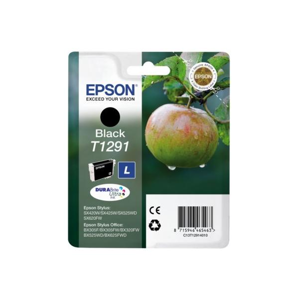 Epson Apple Cartuccia di inchiostro Black T1291 DURABrite Ultra Ink (OEM Epson T1291 High Capacity Black Ink Cartridge 380 Pages 11.2ml C13T12914010 C13T12914012)EpsonC13T12914010