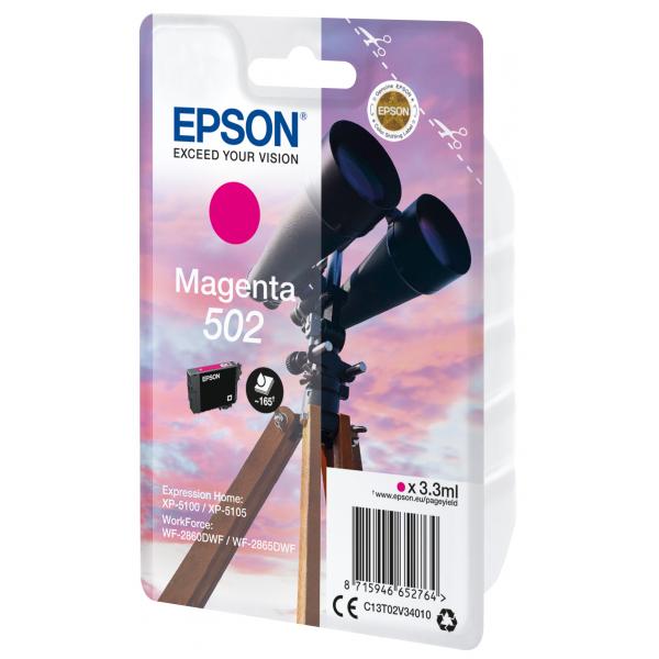 Epson Singlepack Magenta 502 Ink (EPSON 502 MAGENTA INK BINOCULARS)Epson8715946652764C13T02V34010