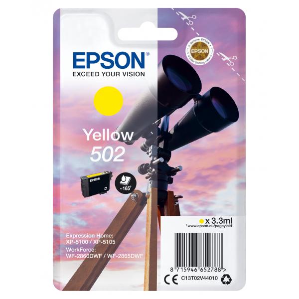 Epson Singlepack Yellow 502 Ink (EPSON 502 YELLOW INK BINOCULARS)Epson8715946652788C13T02V44010