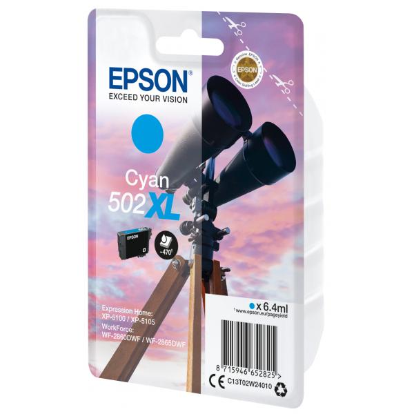 Epson Singlepack Cyan 502XL Ink (EPSON 502XL CYAN INK BINOCULARS)EpsonC13T02W24010