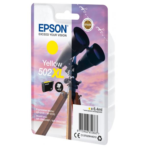 Epson Singlepack Yellow 502XL Ink (SINGLE YELLOW 502XL INK)Epson8715946652863C13T02W44010