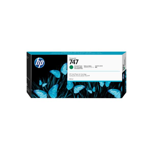 HP Cartuccia di inchiostro verde cromatico 747 DesignJet da 300 ml (HP 747 - kromatisk grn - original - D)Hp0191628213597P2V84A