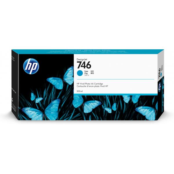 HP Cartuccia di inchiostro ciano 746 DesignJet da 300 ml (HP 746 300-ML CYAN - INK CARTRIDGE)HpP2V80A