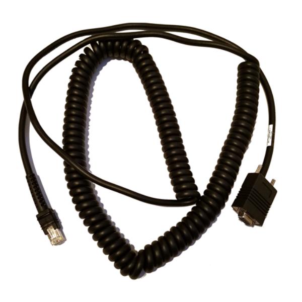 Zebra CBA-R62-C20PAR cavo seriale Nero 6 m DB9 (CABL RS232 DB9 F CONN 12V 6M - 20FT COILED TXD ON 2)ZebraCBA-R62-C20PAR