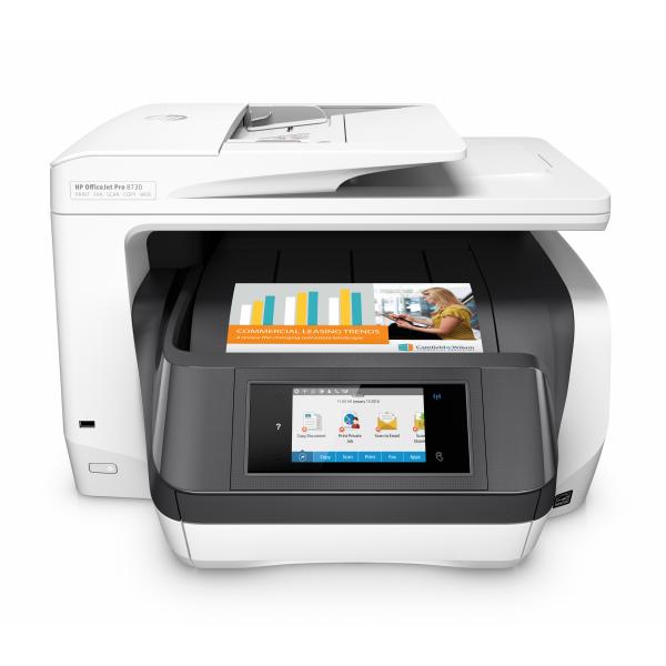 HP OfficeJet Pro 8730 Wireless All-in-One Colore Stampante, Instant Ink; Stampa fronte/retro (K/Officejet Pro 8730 - **New Retail** - All-in-One - Warranty: 12M)HpD9L20A