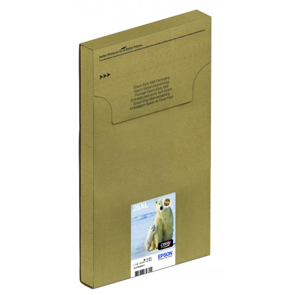 Epson Polar bear Multipack 4 colori EasyMail Claria Premium Orso bianco 26XL (Epson Multipack 26XL EasyMail - 4 pakk)Epson8715946656694C13T26364511