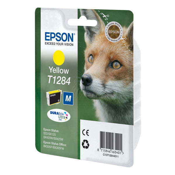 Epson Fox Cartuccia Giallo (Epson T1284 - gul - original - bl?kpat)EpsonC13T12844011