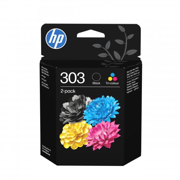 HP Confezione da 2 cartucce di inchiostro nero/in tricromia originali 303 (OEM HP 303 Black and Tri-Colour Original Ink Cartridge Multipack 3YM92AE)Hp3YM92AE
