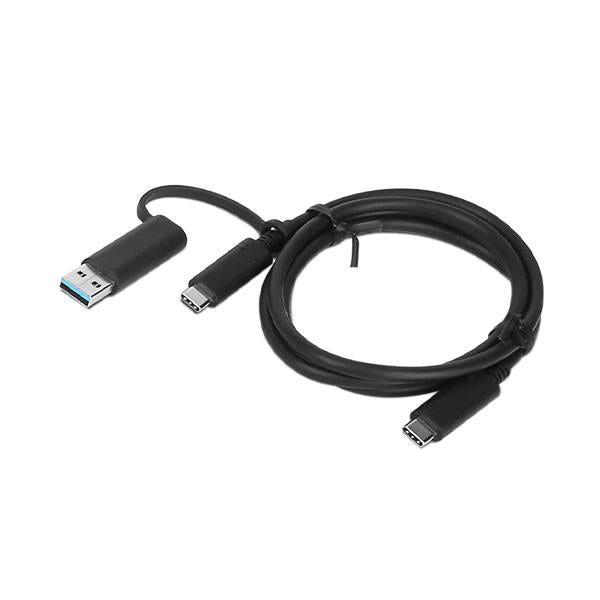 Lenovo 03X7470 cavo USB 1 m USB A/USB C USB C 10 Gbit/s Nero (USB-C Cable W/ Dongle TP - 03X7470, 1 m, USB A/USB C, - USB C, 10000 Mbit/s, Black - Warranty: 3M)Lenovo03X7470