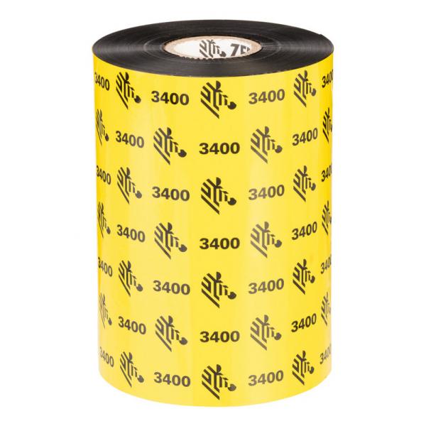 Zebra 3400 High Performance Wax-Resin nastro termico 450 m Nero (RIBBON 3400 WAX/RESIN 110MM - 450 METERS C-25MM BOX OF 6)Zebra03400BK11045