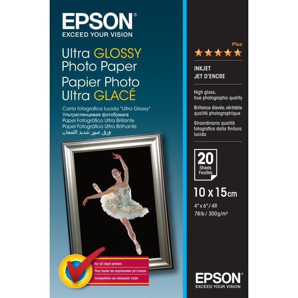 Epson Ultra Glossy Photo Paper - 10x15cm - 20 Fogli (Epson Ultra Glossy Photo Paper - fotop)EpsonC13S041926