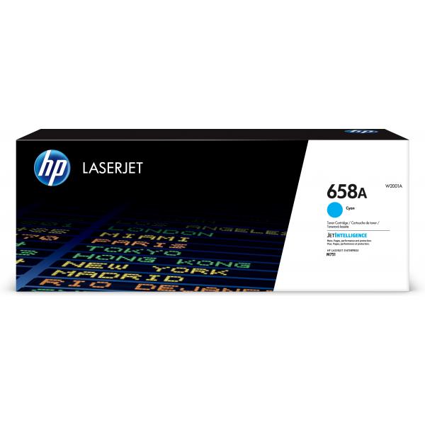 HP Cartuccia toner ciano originale LaserJet 658A (HP 658A CYAN LASERJET TONER - CARTRIDGE)HpW2001A