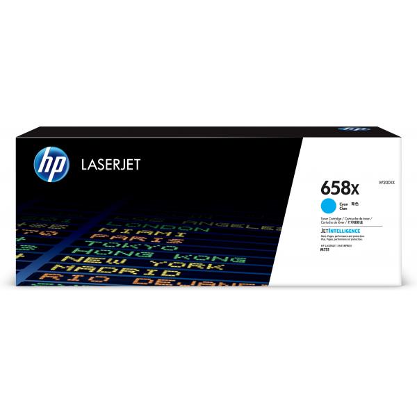 HP Cartuccia toner ciano originale LaserJet 658X ad alta capacità (Toner HP 658X / W2001X Cyan)HpW2001X