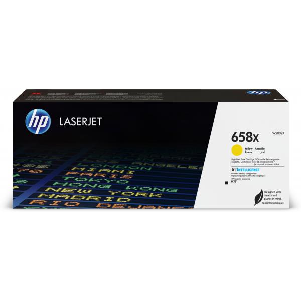 HP Cartuccia toner giallo originale LaserJet 658X ad alta capacità (HP 658X YELLOW LASERJET TONER - CARTRIDGE)HpW2002X