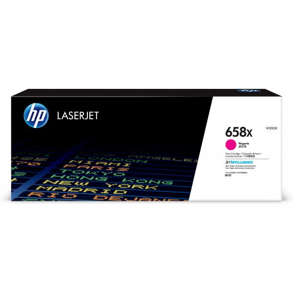 HP Cartuccia toner magenta originale LaserJet 658X ad alta capacità (HP 658X MAGENTA LASERJET TONER - CARTRIDGE)HpW2003X