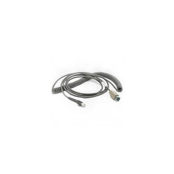 Zebra USB Cable CBA-U08-C15ZAR cavo USB 4,5 m USB A Grigio (USB CBL POWER+ - 15FT COILED)ZebraCBA-U08-C15ZAR