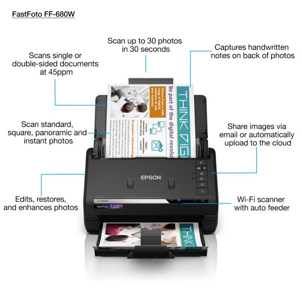Epson FastFoto FF-680W (Epson FastFoto FF-680W - dokumentscann)Epson8715946654270B11B237401