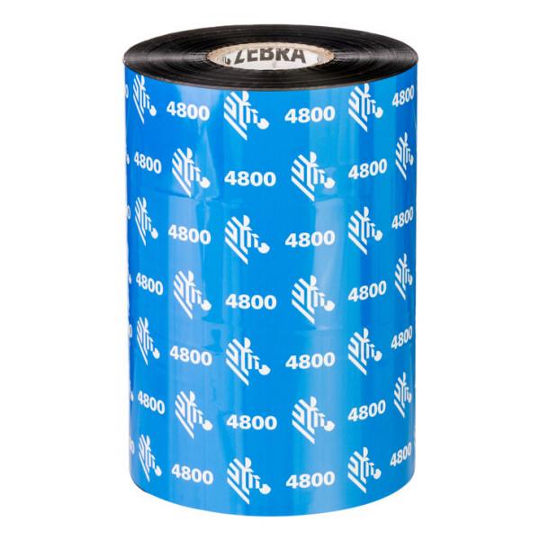 Zebra 4800 Performance Resi nastro termico 450 m Nero (RIBBON 4800 RESIN 80MM - 450 METERS C-25MM BOX OF 12)Zebra04800BK08045