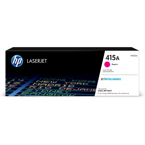 HP Cartuccia toner magenta originale LaserJet 415A (Toner HP 415A / W2033A Magenta)Hp0192018046375W2033A
