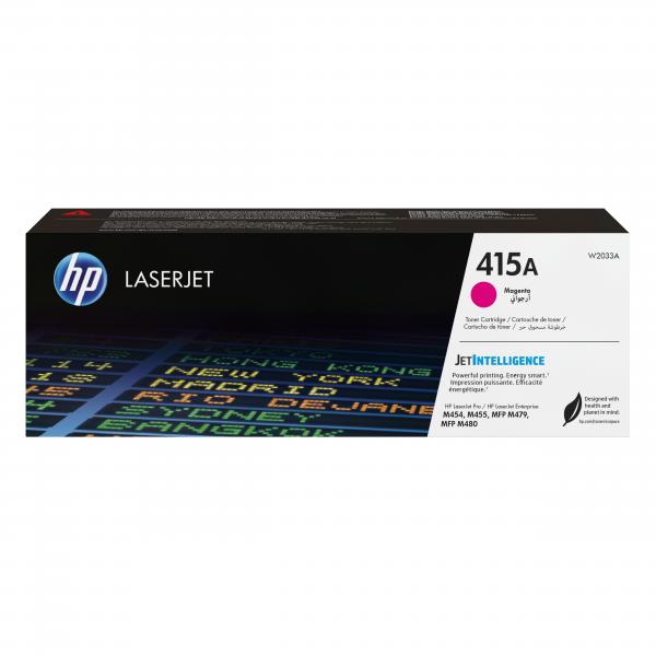 HP Cartuccia toner magenta originale LaserJet 415A (HP Toner 415A W2033A Magenta bis 2.100 Seiten / ISO/IEC 19798)Hp0192018046375W2033A