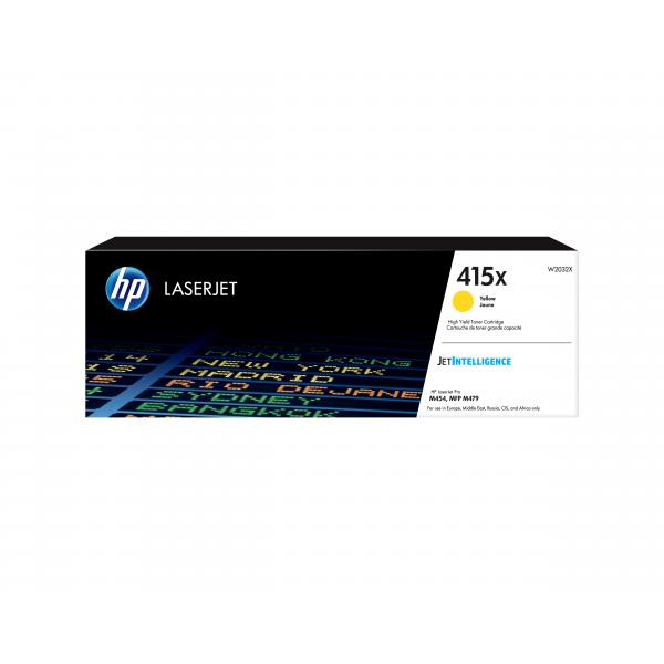 HP Cartuccia toner giallo originale LaserJet 415X ad alta capacità (Toner HP 415X / W2032X Yellow)Hp0192018046405W2032X