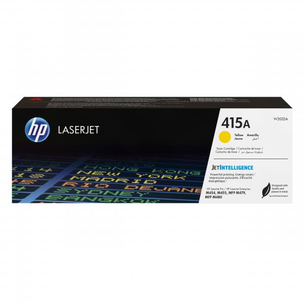 HP Cartuccia toner giallo originale LaserJet 415A (HP 415A YELLOW LASERJET - TONER CARTRIDGE)Hp0192018046368W2032A
