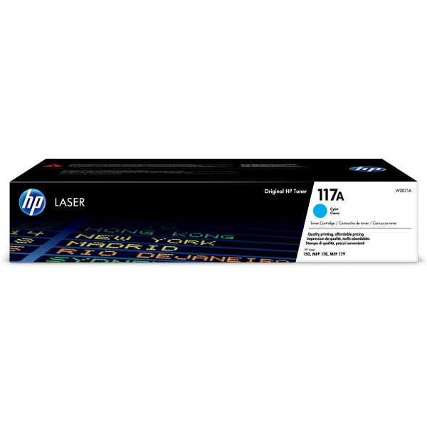 HP Cartuccia toner ciano per stampante laser originale 117A (OEM HP 117A Cyan Toner Cartridge W2071A)HpW2071A