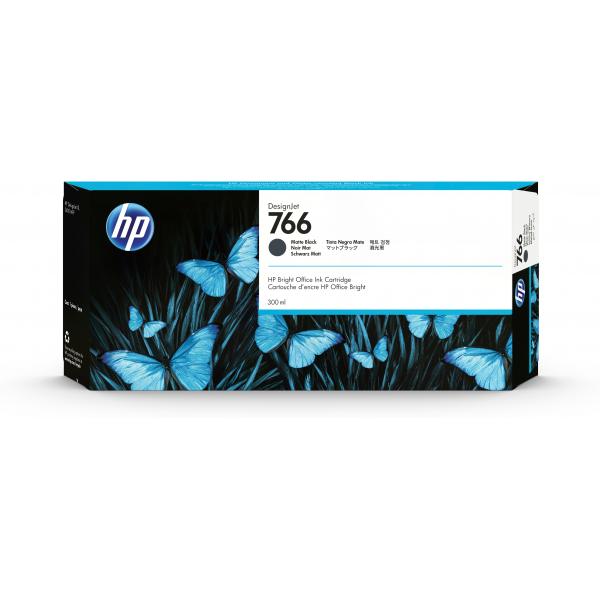 HP Cartuccia di inchiostro nero opaco DesignJet 766 da 300 ml (Matte Black Ink Crt 300ml - Cartridge - Warranty: 12M)Hp0192018456976P2V92A
