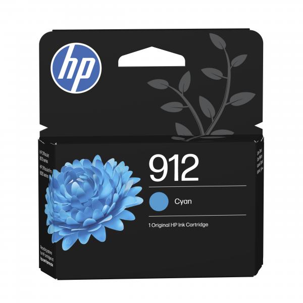 HP Cartuccia di inchiostro ciano originale 912 (OEM HP 912 Cyan Ink Cartridge 3YL77AE)Hp3YL77AE