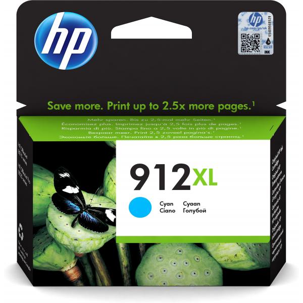 HP Cartuccia di inchiostro ciano originale 912XL ad alta capacità (HP 912XL HIGH YIELD CYAN ORIGINAL IN)Hp3YL81AE