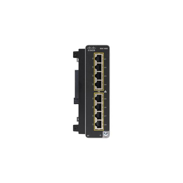 Cisco IEM-3400-8T= modulo del commutatore di rete Gigabit Ethernet (Cisco Catalyst IE3400 Rugged Series Advanced Expansion Module - Modulo di espansione - Gigabit Ethernet x 8 - per Catalyst IE3400 Rugged Series)Cisco0889728223386IEM-3400-8T=
